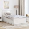 vidaXL Bettrahmen mit Kopfteil Wei&szlig; 100 x 200 cm Holzwerkstoff