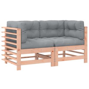 vidaXL Ecksofas mit Kissen 2 Stk. Massivholz Douglasie