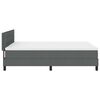 vidaXL Boxspringbett mit Matratze Dunkelgrau 140 x 190 cm Stoff