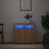 vidaXL Sideboard mit LED-Leuchten Sonoma-Eiche 80x35x75 cm