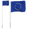 vidaXL Europaflagge mit Mast 5,5 m Aluminium