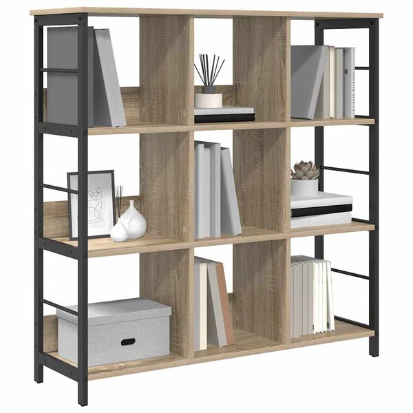 vidaXL B&uuml;cherregal Sonoma-Eiche 102 x 32 x 104,5 cm Holzwerkstoff