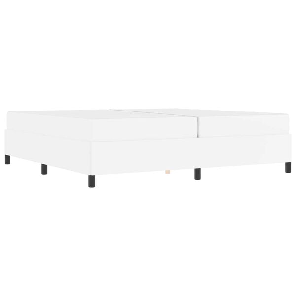 vidaXL Bettrahmen mit Matratze Wei&szlig; 200 x 200 cm Stoff