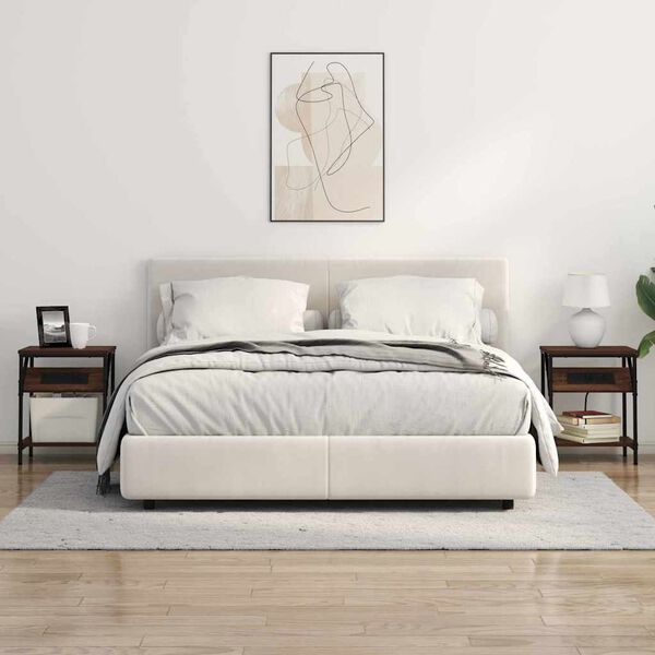 vidaXL Nachttisch Braun Eichen-Optik 38 x 30 x 48 cm Holzwerkstoff