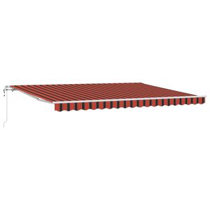 vidaXL Ausziehbare Markise Orange und Braun 450 x 350 cm