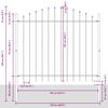 vidaXL Gartenzaun 8 pcs Grau 170 x 165 cm Pulverbeschichteter Stahl