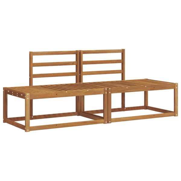 vidaXL Outdoor-Sofagarnitur 2 pcs Natur 182,5 x 63 x 73 cm
