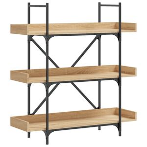 vidaXL B&uuml;cherregal 3 B&ouml;den Sonoma-Eiche 100x33x108,5 cm Holzwerkstoff