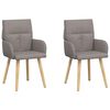 vidaXL Esszimmerst&uuml;hle 2 stk. Stoff Taupe 60 x 56 x 96 cm
