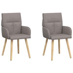 vidaXL Esszimmerst&uuml;hle 2 stk. Stoff Taupe 60 x 56 x 96 cm