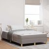 vidaXL Boxspringbett mit Matratze Taupe 120 x 200 cm Stoff