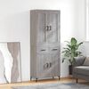 vidaXL Highboard Grau Sonoma 69,5x34x180 cm Holzwerkstoff