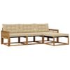 vidaXL Outdoor-Sofagarnitur mit Kissen 4 pcs Natur und Beige