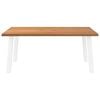 vidaXL Esstisch mit Baumkante 180x120x74 cm Massivholz Eiche Rechteckig