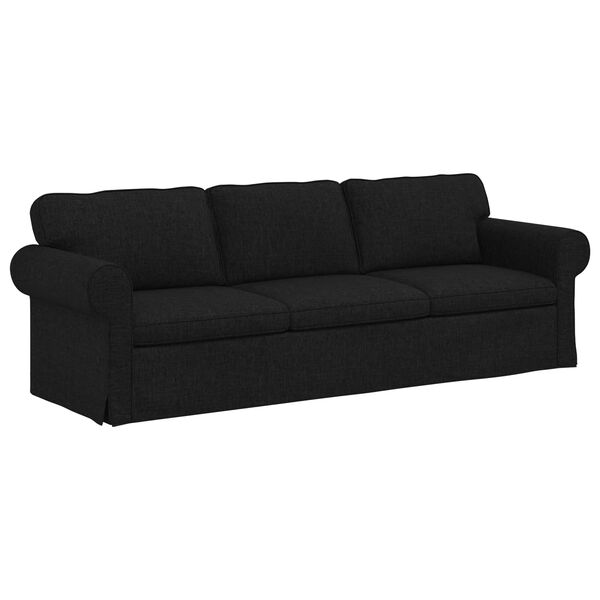 vidaXL Sofa Schwarz Gesamtabmessungen: 245 x 82 x 80 cm (B x T x H)