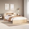 vidaXL Massivholzbett mit Regal ohne Matratze 140x200 cm Kiefernholz
