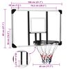 vidaXL Basketballkorb Transparent 106x69x3 cm Polycarbonat