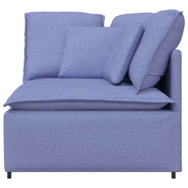 vidaXL Modulares Sofa Eckmodul mit Kissen Jeansblau 100 cm