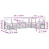 vidaXL Sofagarnituren 8 pcs Natur und Anthrazit Massivholz Akazie