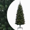 vidaXL K&uuml;nstlicher Weihnachtsbaum mit Weihnachtskugeln 150 cm 150 LEDs