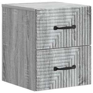 vidaXL Wandmontierter Nachttisch Graues Sonoma 34,5 x 33 x 40 cm