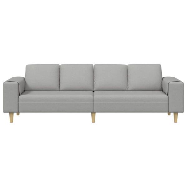 vidaXL Wohnzimmer Couch Wolkengrau 250 x 77 x 76 cm Polyester