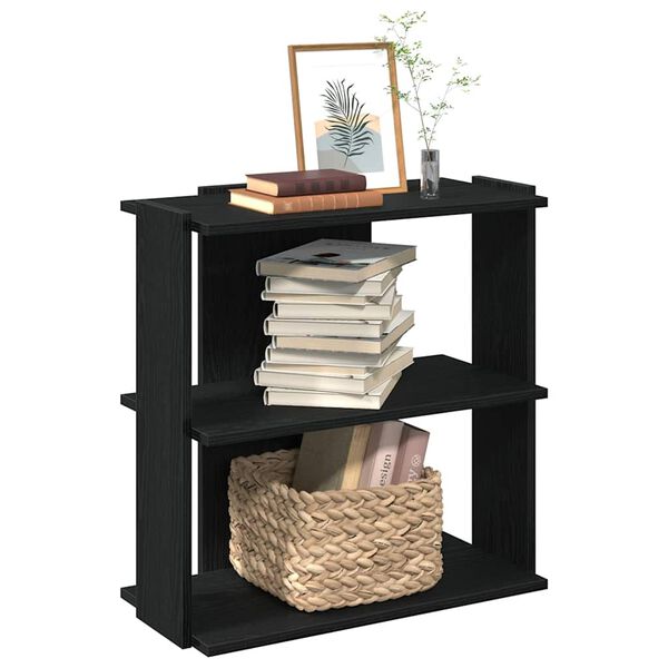 vidaXL Bücherregal 3 Böden Schwarz 60x30x60 cm Holzwerkstoff