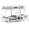 vidaXL Etagenbett 90x200/140x200 cm Wei&szlig; Massivholz Kiefer
