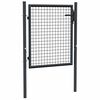 vidaXL Maschen-Gartentor verzinkter Stahl 100 x 75 cm Grau