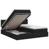 vidaXL Ottoman Bett mit Matratze mit Kopfteil 2 stk. Schwarz Stoff
