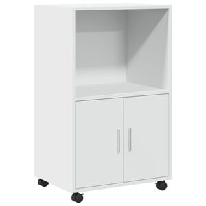vidaXL Rollschrank Wei&szlig; 55x40x91 cm Holzwerkstoff