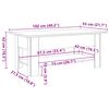 vidaXL Couchtisch Artisan-Eiche 102x55x42 cm Holzwerkstoff