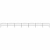 vidaXL Gartenzaun mit Speerspitzen Stahl (0,5 - 0,75) x 11,9 m Schwarz