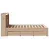 vidaXL Massivholzbett mit Regal ohne Matratze 135x190 cm Kiefernholz