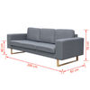 vidaXL 2-Sitzer und 3-Sitzer Sofa Set Hellgrau