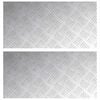 vidaXL Treppe Tritt Rechtwinklig 2 pcs Silber 60 x 30 cm Aluminium