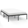 vidaXL Bettgestell Metall Schwarz 135x190 cm