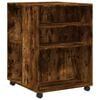 vidaXL Beistelltisch mit Rollen R&auml;uchereiche 55x60x78 cm Holzwerkstoff