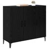 vidaXL Sideboard Schwarz Eichen-Optik 34 x 90 x 80 cm Holzwerkstoff