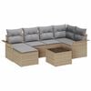 vidaXL Gartensofa-set 7 stk. Beige Poly-Rattan