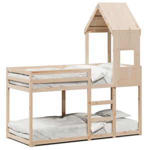 vidaXL Etagenbett ohne Matratze 90x190 cm Massivholz Kiefer