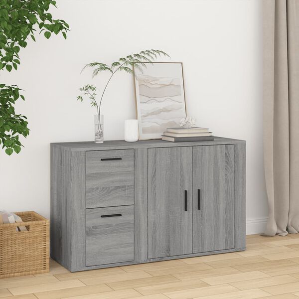 vidaXL Sideboard Grau Sonoma 100x33x59,5 cm Holzwerkstoff