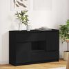 vidaXL Sideboard mit Schubladen Schwarz 100 x 30 x 65,6 Holzwerkstoff