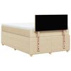 vidaXL Boxspringbett mit Matratze Creme 120x190 cm Stoff