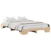vidaXL Bettrahmen Natur 135 x 190 cm Massives Kiefernholz