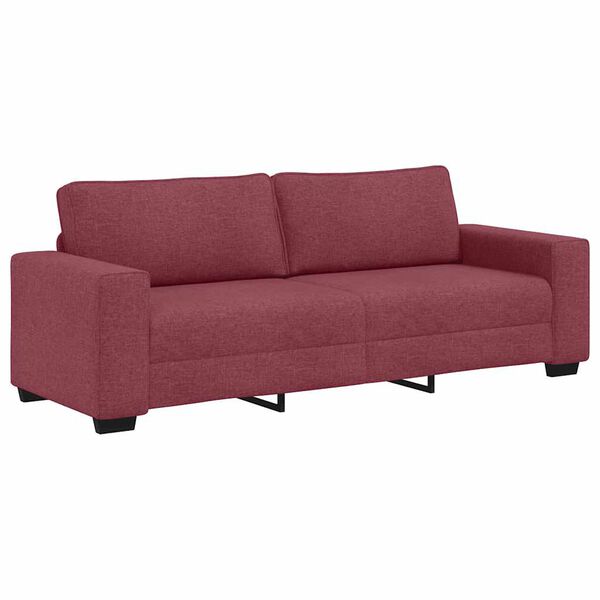 vidaXL 3-Sitzer-Sofa Weinrot 220x77x82 cm Stoff