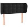 vidaXL Kopfteil mit Ohren Schwarz 103x23x78/88 cm Samt