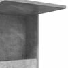 vidaXL Beistelltisch Mit Rad Beton Grau 40 x 35 x 60 cm Holzwerkstoff