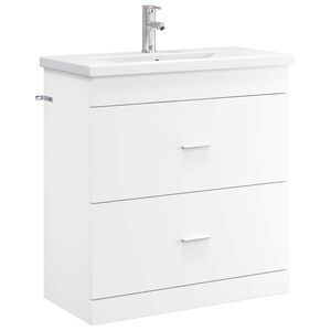 vidaXL Badezimmerm&ouml;bel-Set Wei&szlig; 81 x 40 x 84,5 cm Holzwerkstoff
