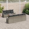 vidaXL Gartensofa-set mit Speicher 8 pcs Grau Poly-Rattan